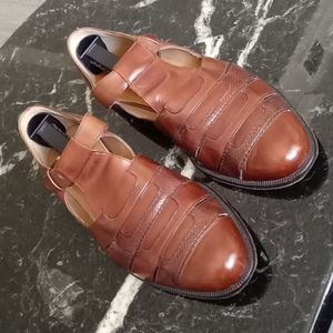 Mezlan Montserrat made in Spain sandals custom made, cognac color.